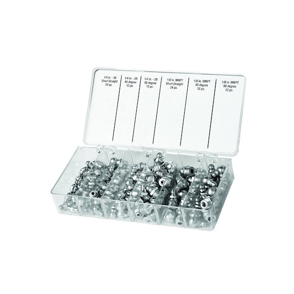 Workforce L5950 Grease Fittings, Assortment, Standard, 96-Piece