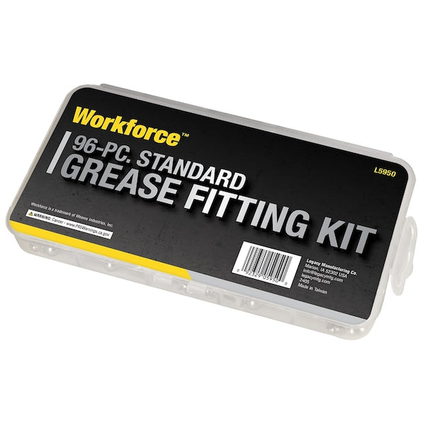 Workforce L5950 Grease Fittings, Assortment, Standard, 96-Piece