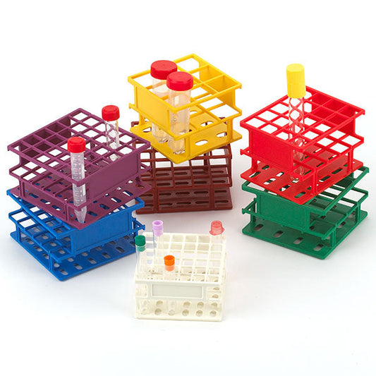 Globe Scientific 456845W Wireless Tube Rack 30mm Half Size 9-Place Nylon White