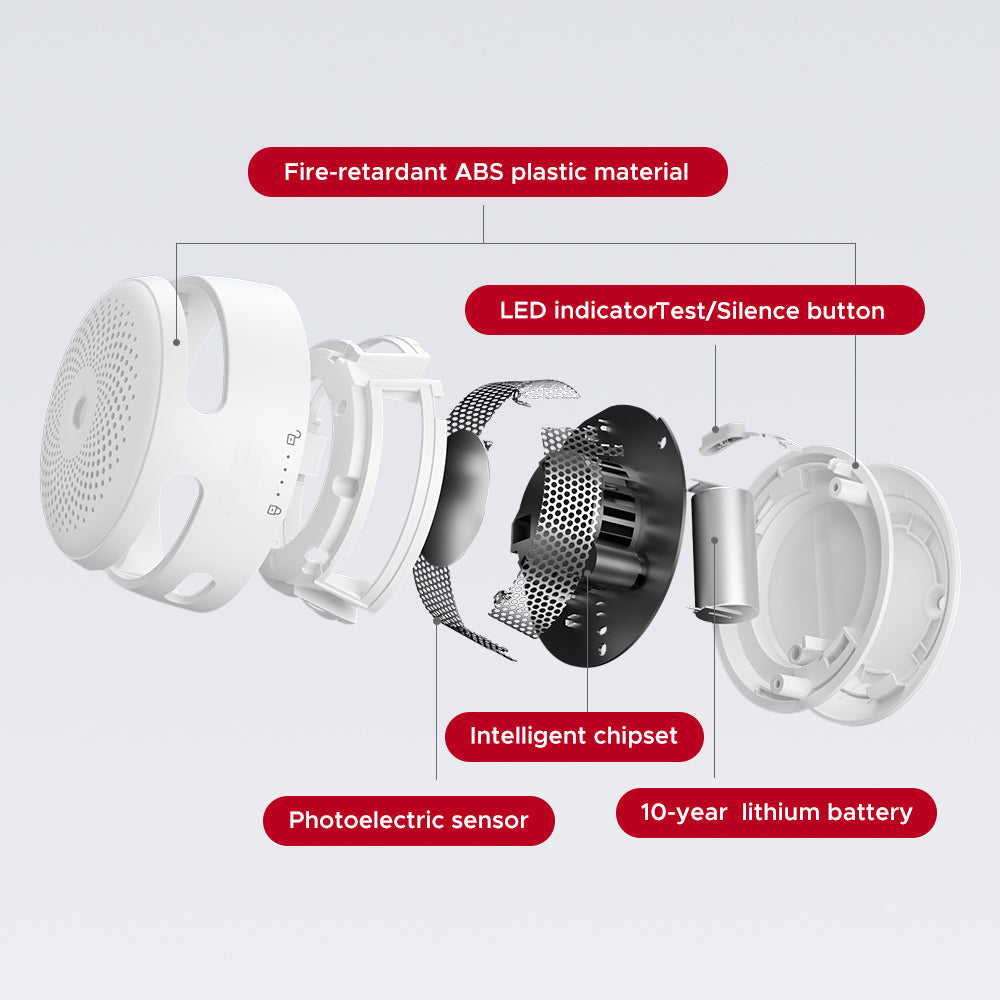 X-Sense XS01-WR Wireless Interconnected Smoke Alarm - 1-Pack
