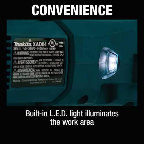 Makita XAD04Z 36V (18V X2) LXT® Brushless Cordless 7/16" Hex Right Angle Drill, Tool Only