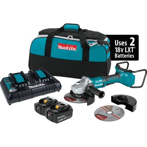 Makita XAG12PT1 36V (18V X2) LXT® Brushless 7" Paddle Switch Cut‘Off/Angle Grinder Kit, with Electric Brake (5.0Ah)