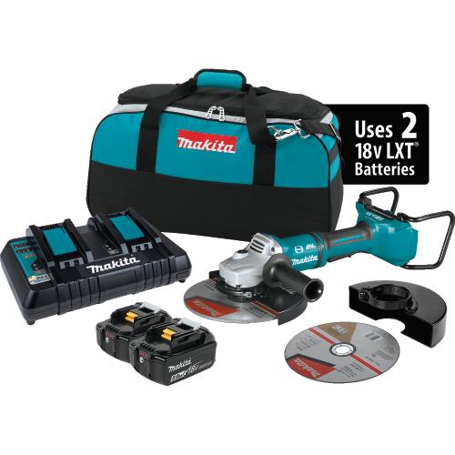 Makita XAG13PT1 36V (18V X2) LXT® Brushless 9" Paddle Switch Cut‘Off/Angle Grinder Kit, with Electric Brake (5.0Ah)