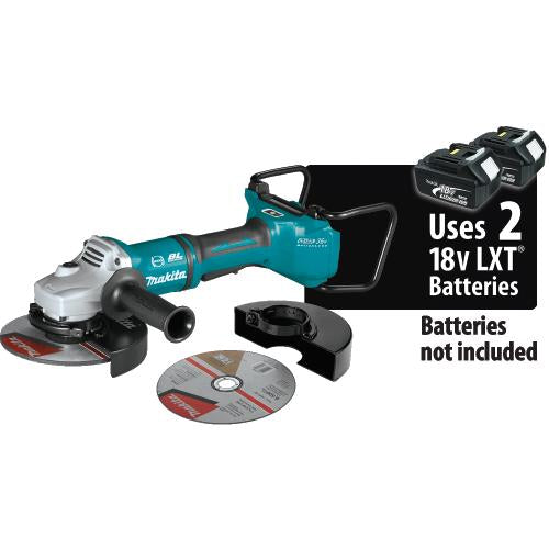 Makita XAG22ZU1 36V (18V X2) LXT® Brushless 7" Paddle Switch Cut‘Off/Angle Grinder, with Electric Brake and AWS®, Tool Only