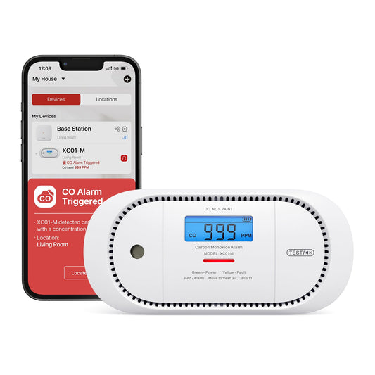 X-Sense XC01-M Interconnected Smart Carbon Monoxide Alarm - 1-Pack