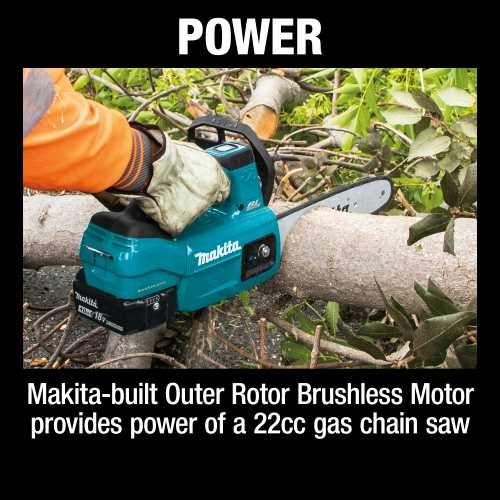 Makita XCU10SM1 18V LXT® Lithium‘Ion Brushless Cordless 12" Top Handle Chain Saw Kit (4.0 Ah)