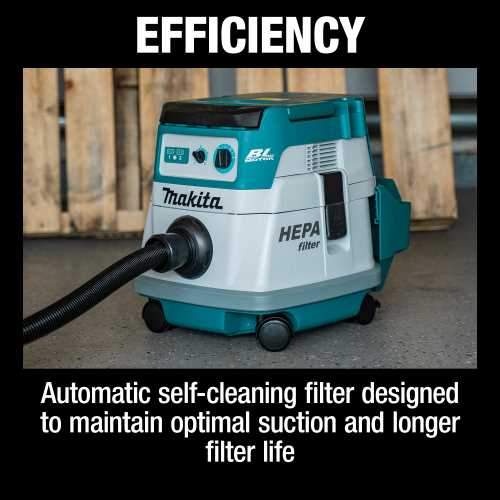 Makita XCV21PTX 36V (18V X2) LXT® Brushless 2.1 Gallon HEPA Filter Dry Dust Extractor Kit (5.0Ah)