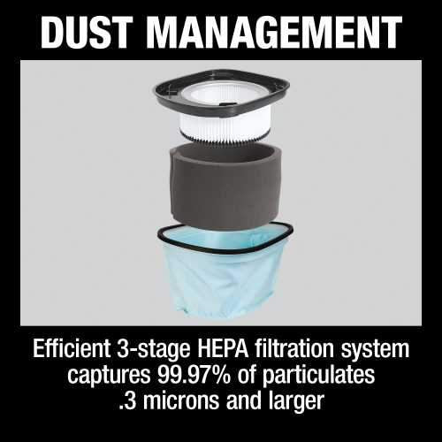 Makita XCV21ZX 36V (18V X2) LXT® Brushless 2.1 Gallon HEPA Filter Dry Dust Extractor, Tool Only