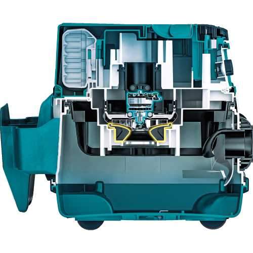 Makita XCV22PTU 36V (18V X2) LXT® Brushless 2.1 Gallon HEPA Filter Dry Dust Extractor/Vacuum Kit, AWS® (5.0Ah)