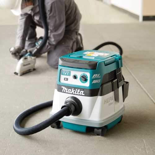 Makita XCV22ZU 36V (18V X2) LXT® Brushless 2.1 Gallon HEPA Filter Dry Dust Extractor/Vacuum, AWS®, Tool Only