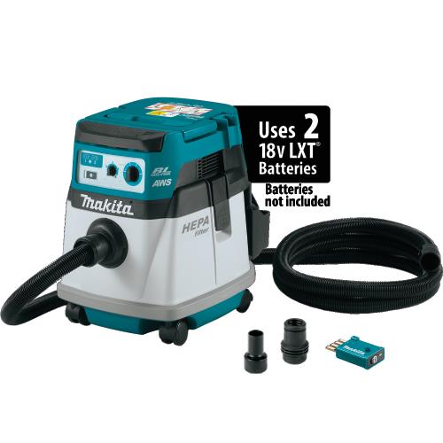 Makita XCV25ZUX 36V (18V X2) LXT® Brushless 4 Gallon HEPA Filter Dry Dust Extractor/Vacuum, AWS®, Tool Only