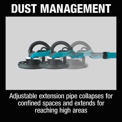 Makita XLS01ZX1 18V LXT® Lithium‘Ion Brushless Cordless 9" Drywall Sander, AWS® Capable, Tool Only