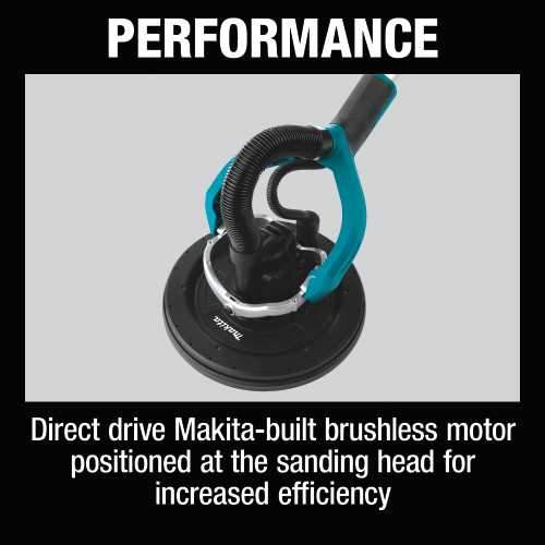 Makita XLS01ZX1 18V LXT® Lithium‘Ion Brushless Cordless 9" Drywall Sander, AWS® Capable, Tool Only