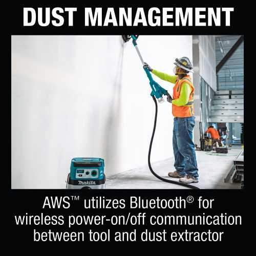 Makita XLS01ZX1 18V LXT® Lithium‘Ion Brushless Cordless 9" Drywall Sander, AWS® Capable, Tool Only