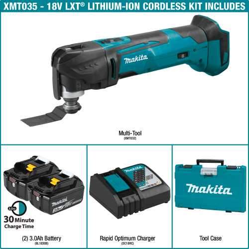 Makita XMT035 18V LXT® Lithium‘Ion Cordless Oscillating Multi‘Tool Kit (3.0Ah)