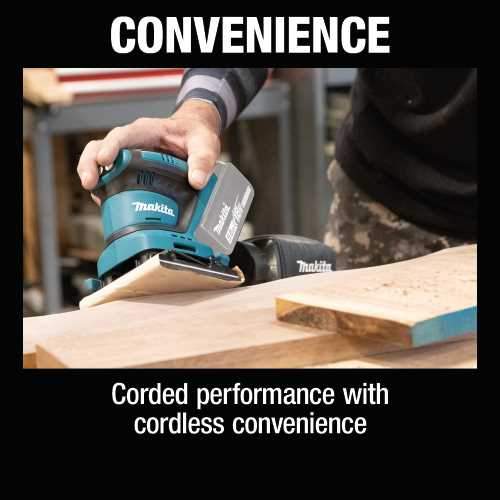 Makita XOB02Z 18V LXT® Lithium‘Ion Cordless 1/4 Sheet Finishing Sander, Tool Only