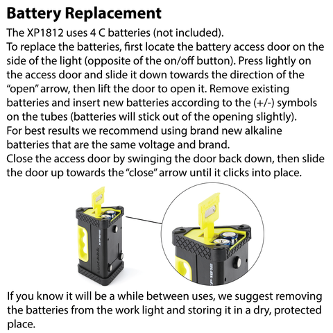 LUXPRO XP1812 Pro Series 1050 Lumen Directional Pivoting Work Light, 4 Pieces Case