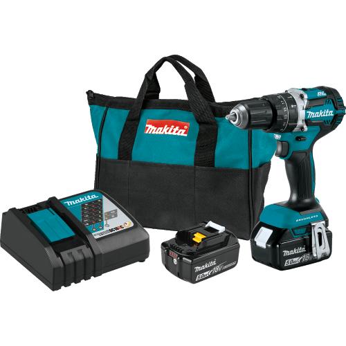 Makita XPH12T 18V LXT® Lithium‘Ion Compact Brushless Cordless 1/2" Hammer Driver‘Drill Kit (5.0Ah)