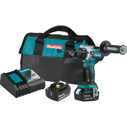 Makita XPH14T 18V LXT® Lithium‘Ion Brushless Cordless 1/2" Hammer Driver‘Drill Kit (5.0Ah)