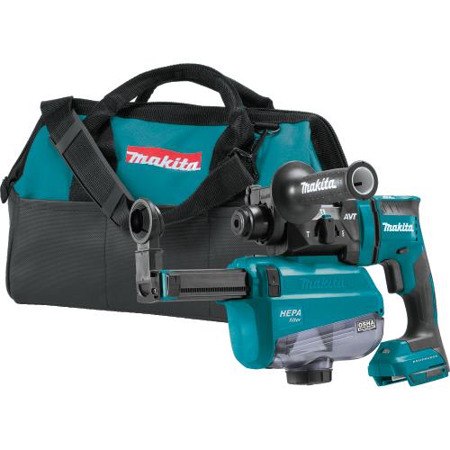 Makita XRH12ZW 18V LXT® Lithium‘Ion Brushless Cordless 11/16" SDS‘PLUS AVT® Rotary Hammer, w/ HEPA Dust Extractor, AWS® Capable, Tool Only