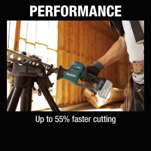 Makita XRJ08Z 18V LXT® Lithium‘Ion Brushless Cordless Compact One‘Handed Recipro Saw, Tool Only