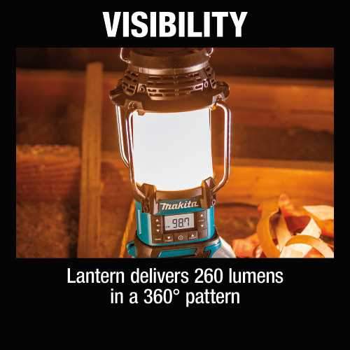 Makita XRM12 18V LXT® Lithium‘Ion Cordless Lantern with Radio, Tool Only