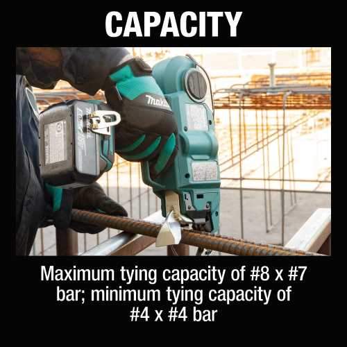 Makita XRT02TK 18V LXT® Lithium‘Ion Brushless Cordless Deep Capacity Rebar Tying Tool Kit (5.0Ah)