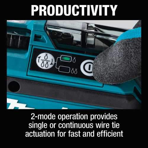 Makita XRT02ZK 18V LXT® Lithium‘Ion Brushless Cordless Deep Capacity Rebar Tying Tool, Tool Only