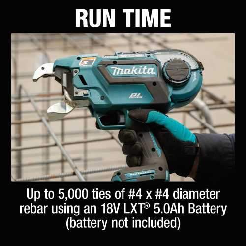 Makita XRT02ZK 18V LXT® Lithium‘Ion Brushless Cordless Deep Capacity Rebar Tying Tool, Tool Only