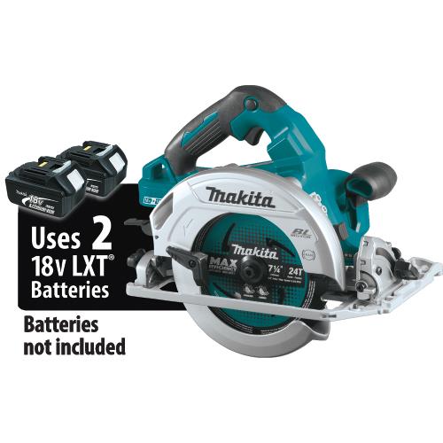 Makita XSH08Z 36V (18V X2) LXT® Brushless 7‘1/4 Circular Saw with Guide Rail Compatible Base, Tool Only