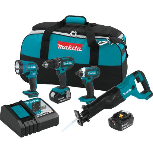 Makita XT440 18V LXT® Lithium‘Ion Cordless 4‘Pc. Combo Kit (3.0Ah)