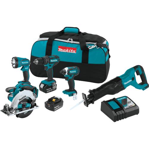 Makita XT505 18V LXT® Lithium‘Ion Cordless 5‘Pc. Combo Kit (3.0Ah)