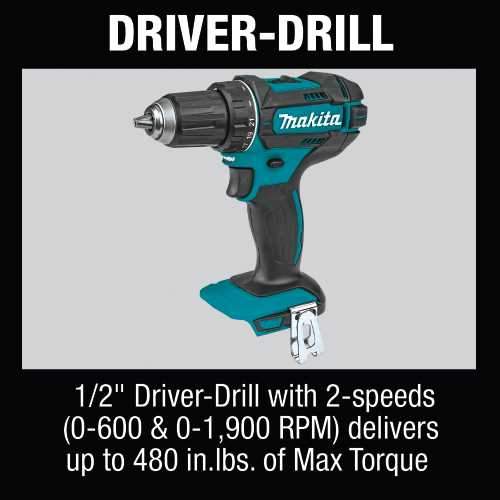 Makita XT510SM 18V LXT® Lithium‘Ion Cordless 5‘Pc. Combo Kit (4.0Ah)