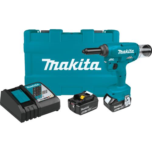 Makita XVR01T 18V LXT® Lithium‘Ion Brushless Cordless Rivet Tool Kit (5.0Ah)