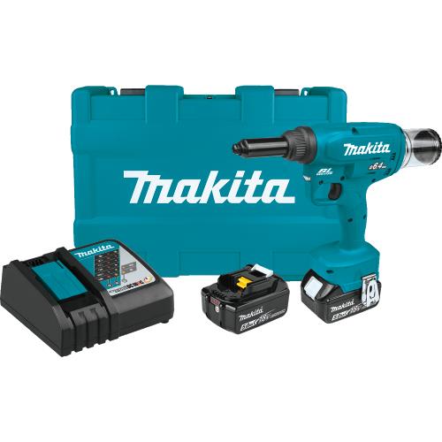 Makita XVR02T 18V LXT® Lithium‘Ion Brushless Cordless Rivet Tool Kit (5.0Ah)