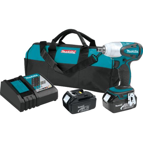 Makita XWT05 18V Lxt® Lithiumion Cordless 1/2" Sq. Drive Impact Wrench Kit