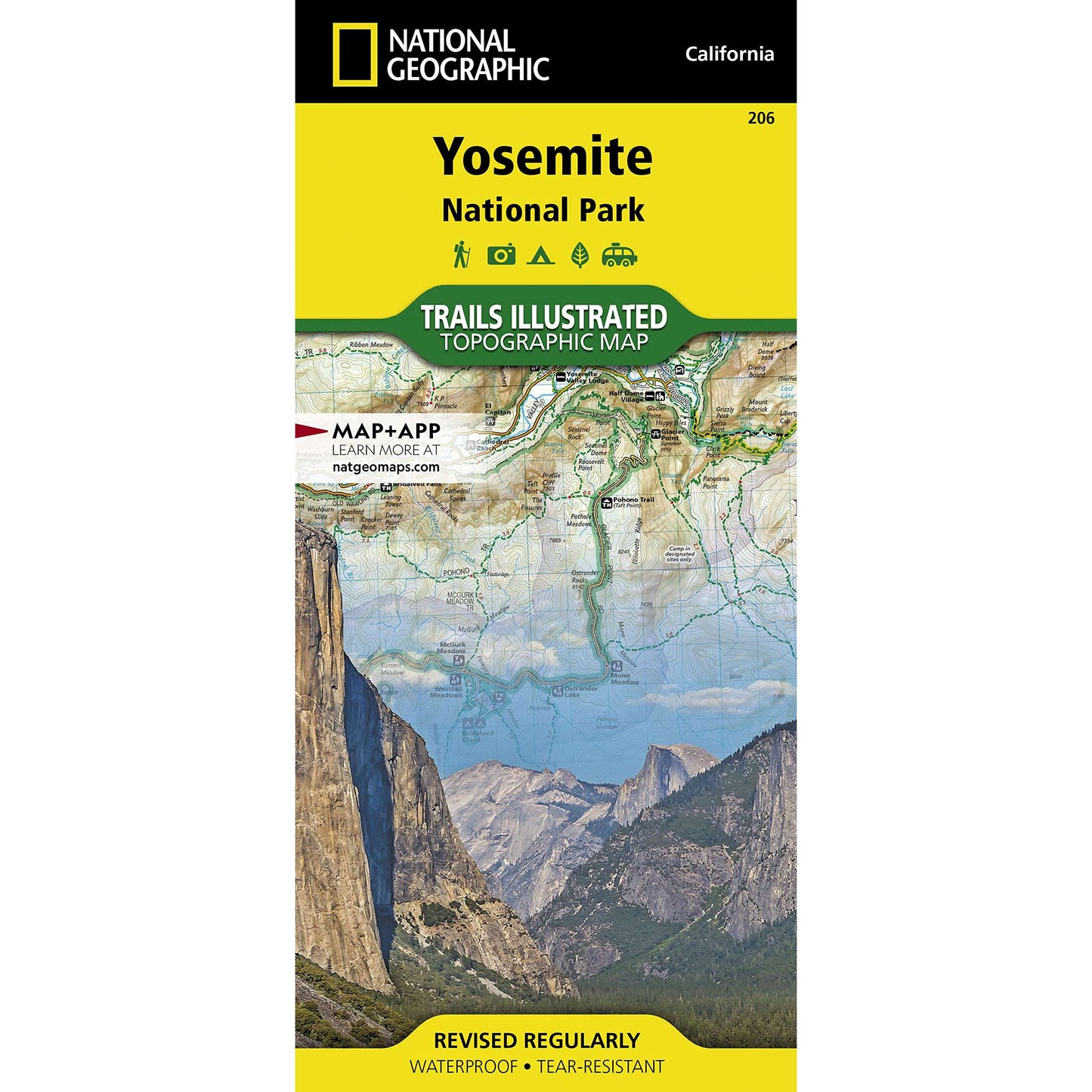 Paradise Clay NGM047 Yosemite National Park Map