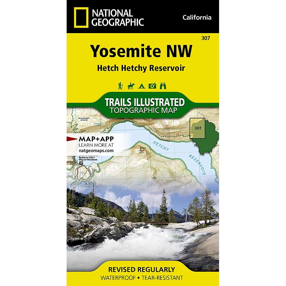 Paradise Clay NGM048 Yosemite NW: Hetch Hetchy Reservoir Map