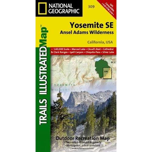 Paradise Clay NGM051 Yosemite Se, Ansel Adams Wilderness, California, USA - Map