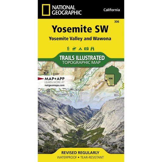 Paradise Clay NGM050 Yosemite SW: Yosemite Valley and Wawona Map