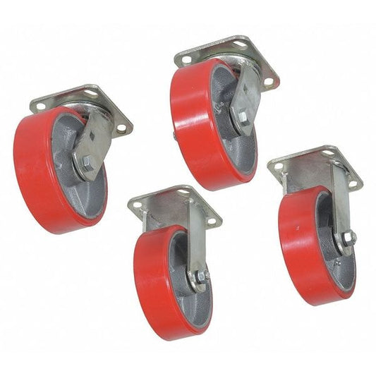 Vestil H-CK4-PU6-2 Caster Poly-on-steel Kit 6"x2" 4800 lb, PK4