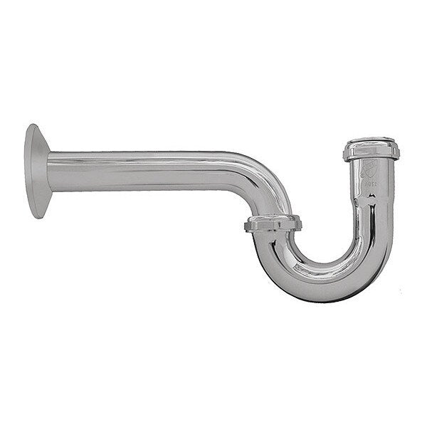 Jones Stephens P38092 1-1/4" Chrome Plated Brass P-Trap 17 Gauge