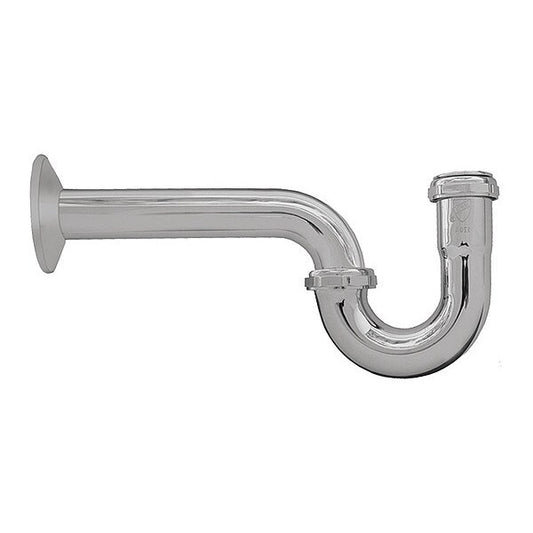Jones Stephens P38092 1-1/4" Chrome Plated Brass P-Trap 17 Gauge