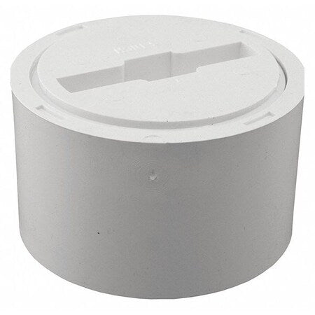 Jones Stephens C61034 3" x 4" PVC Fit-Flush Cleanout with 3" IPS Countersunk Plug