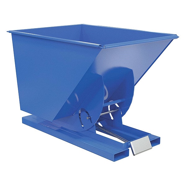 Vestil D-100-MD Self Dumping Hopper W/Bump Release Blu