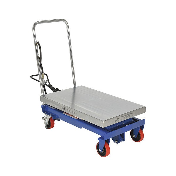 Vestil AIR-1000 Air Hydraulic Steel Cart, 1000 lb. Cap, 19-11/16"W x 34-1/4"L