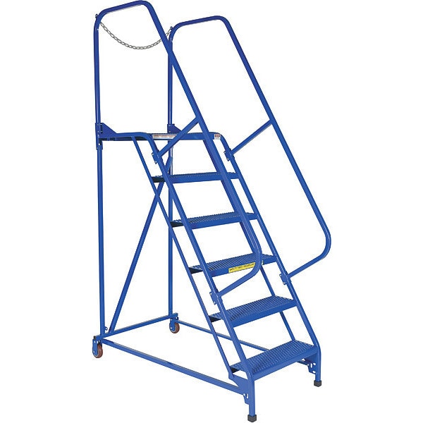 Vestil LAD-MM-6-P 90 H Steel Maintenance Ladder - 6 Step Perforated, 6 Steps