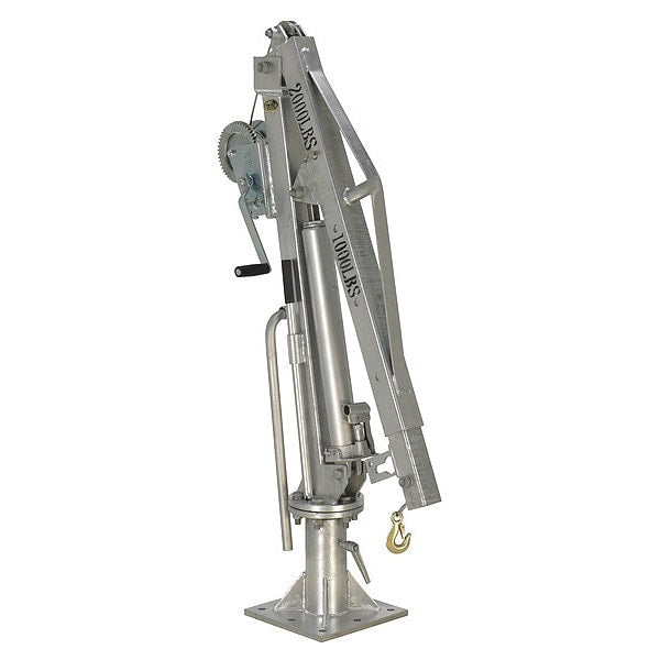 Vestil WTJ-4-G Jib Crane, Base Mounted, 2,000 lb Capacity, Height Under Span: 8 ft