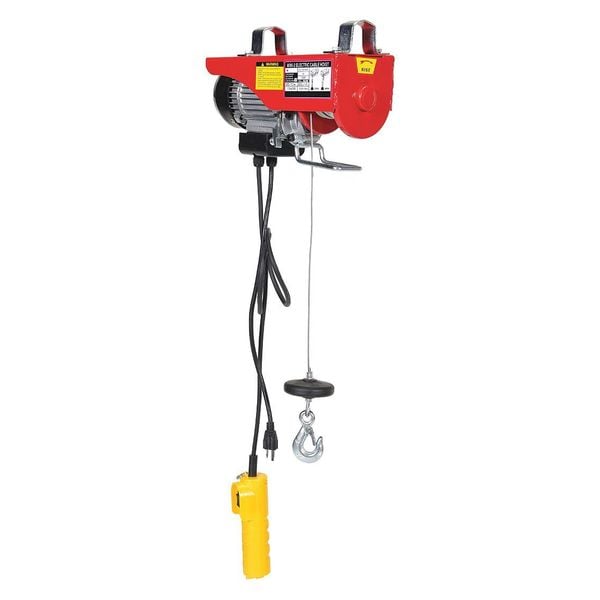 Vestil MINI-2 Mini Cable Hoist, 0.1 tons, Red