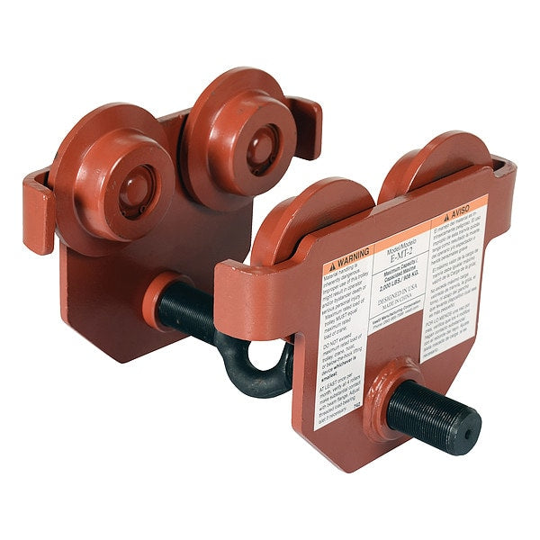 Vestil E-MT-2 Low Profile Eye Manual Trolley - Push